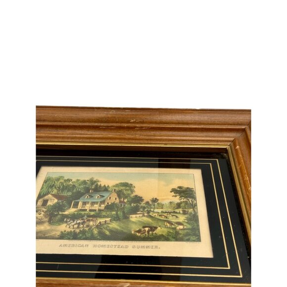 Set Of 2 Currier & Ives Prints "American Homestead" Summer & Autumn 8 X 10 Small - Picture 4 of 8